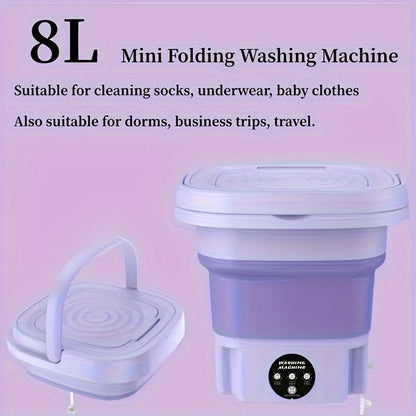 Portable Washing Machine 8L - Compact & Powerful - 3 Deep Clean Modes