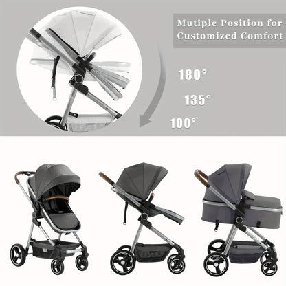 2 in 1 Convertible Baby Stroller Carriage Infant Toddler - 2025