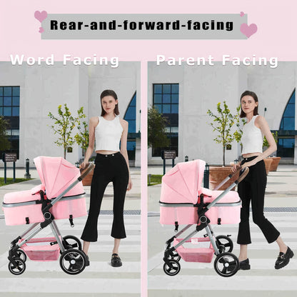 2 in 1 Convertible Baby Stroller Carriage Infant Toddler - 2025