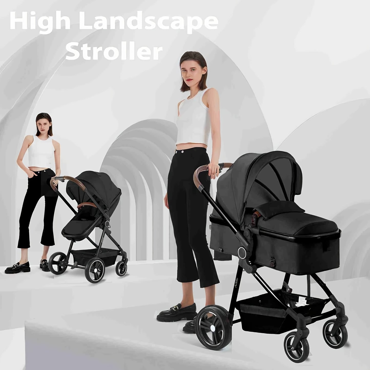 2 in 1 Convertible Baby Stroller Carriage Infant Toddler - 2025