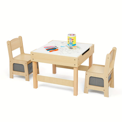 3-in-1 Kids Table & Chair Set – Sensory Play & Storage for Ages 3-7