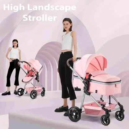 2 in 1 Convertible Baby Stroller Carriage Infant Toddler - 2025